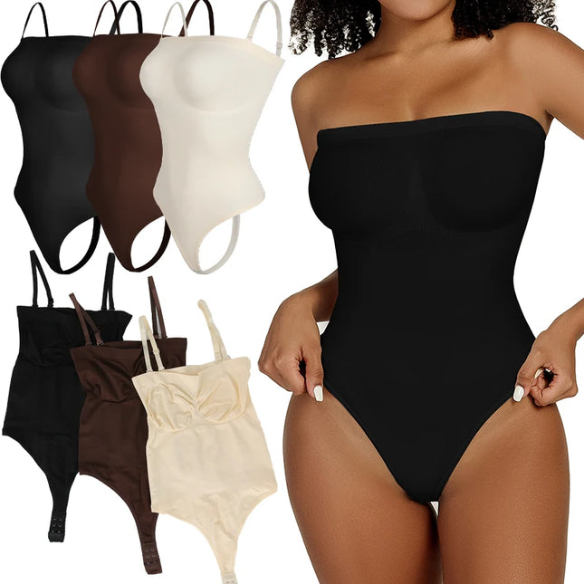 Bustier Tube Top Strapless Bodysuit - VOLDRI