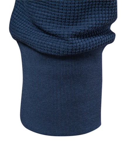 AIOPESON Men's Long Sleeve Waffle Tee - Casual Spring Basic Tops -   | Stylish & Elegant Fashion by Voldri