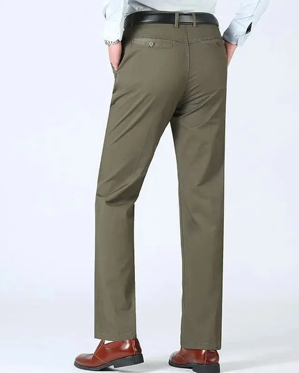 Voldri Men's 100% Cotton Casual Trousers - Loose Fit Khaki Pants -   | Stylish & Elegant Fashion by Voldri