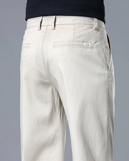 2026 Spring Summer Men's Lightweight Slim Straight Casual Pants Premium Lyocell Micro-elastic brand clothing youth thin trousers