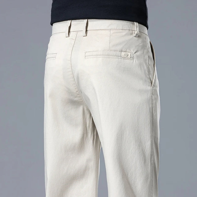 2026 Spring Summer Men's Lightweight Slim Straight Casual Pants Premium Lyocell Micro-elastic brand clothing youth thin trousers