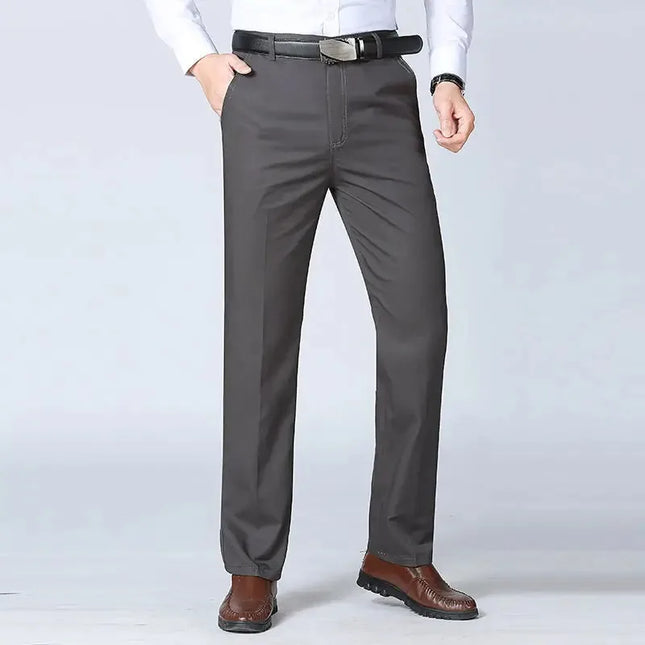 Voldri Men's 100% Cotton Business Pants - Quick-Drying, Office-Ready -   | Stylish & Elegant Fashion by Voldri
