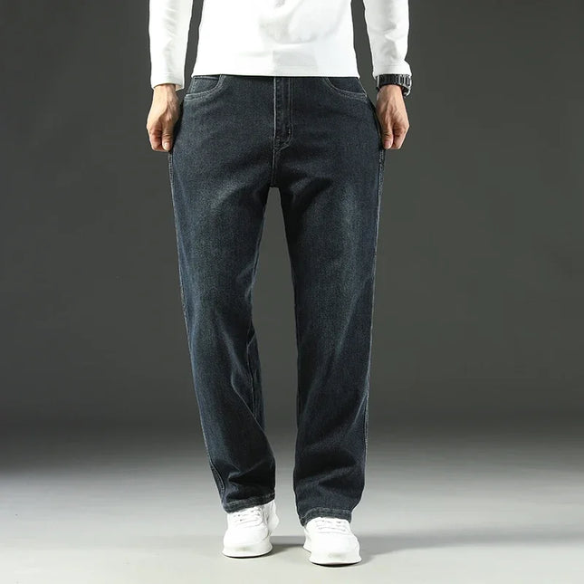 Voldri Men's Loose Straight Jeans - Comfortable, Business Casual Style -   | Stylish & Elegant Fashion by Voldri