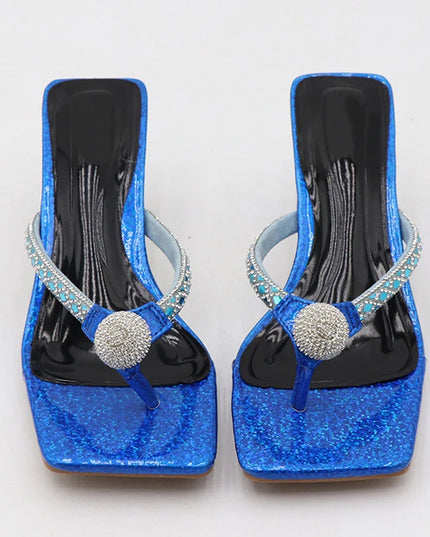 Glitter Rhinestones Low Heels - VOLDRI