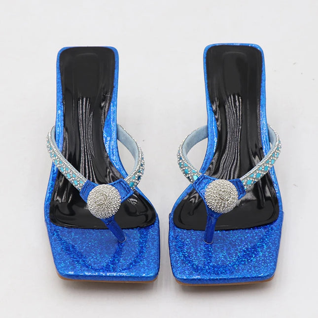 Glitter Rhinestones Low Heels - VOLDRI