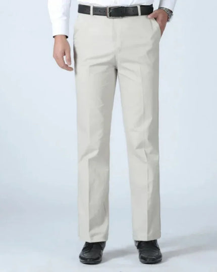 Voldri Men's Casual Cotton Suit Pants - Classic Stretch Trousers -   | Stylish & Elegant Fashion by Voldri