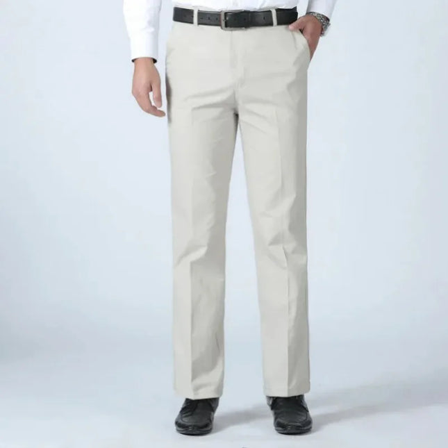 Voldri Men's Casual Cotton Suit Pants - Classic Stretch Trousers -   | Stylish & Elegant Fashion by Voldri