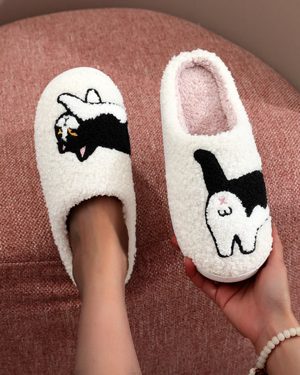 Pet Pattern Embroidery stuffed Slippers