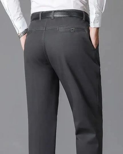 Voldri Men's Cotton Stretch Trousers - Classic Casual Business Pants -   | Stylish & Elegant Fashion by Voldri