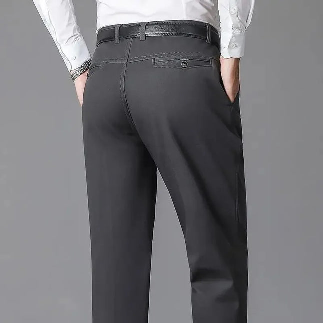 Voldri Men's Cotton Stretch Trousers - Classic Casual Business Pants -   | Stylish & Elegant Fashion by Voldri