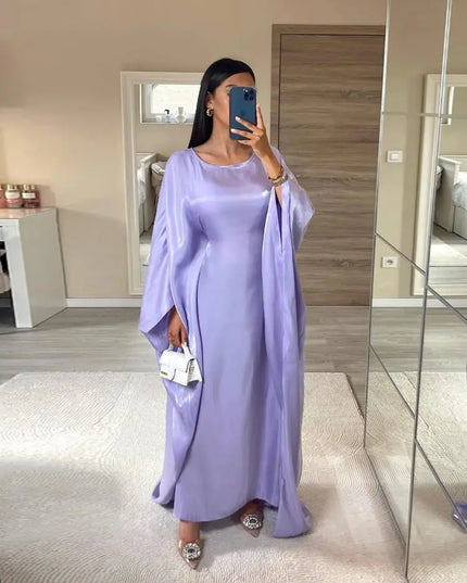 Satin Khimar Abaya