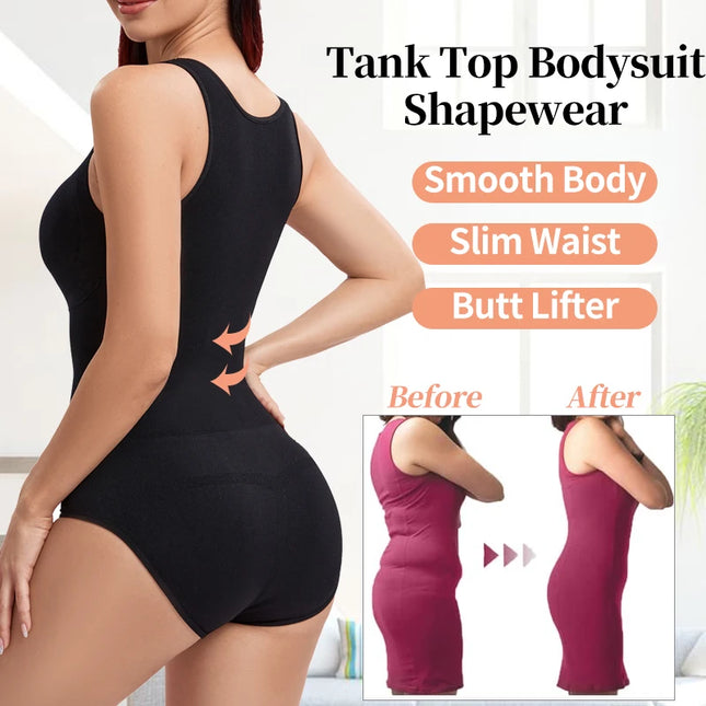 Tank Top Shapewear Bodysuits - VOLDRI