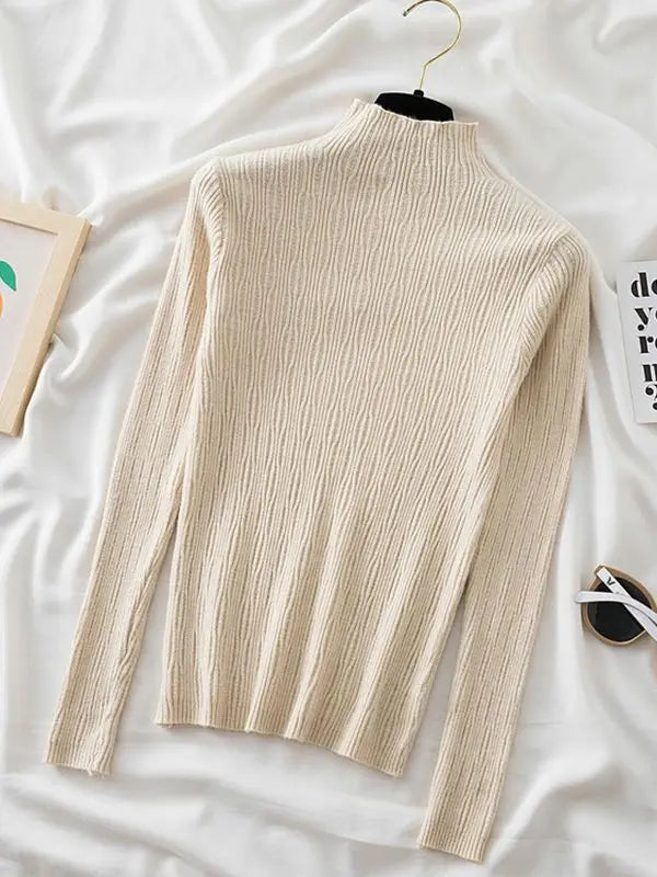 Basic Long Sleeve Sweater - VOLDRI