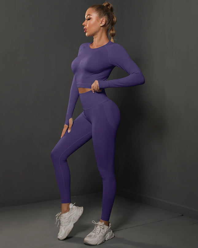 2Pcs   Butt Pants + Shirts Tracksuits Set