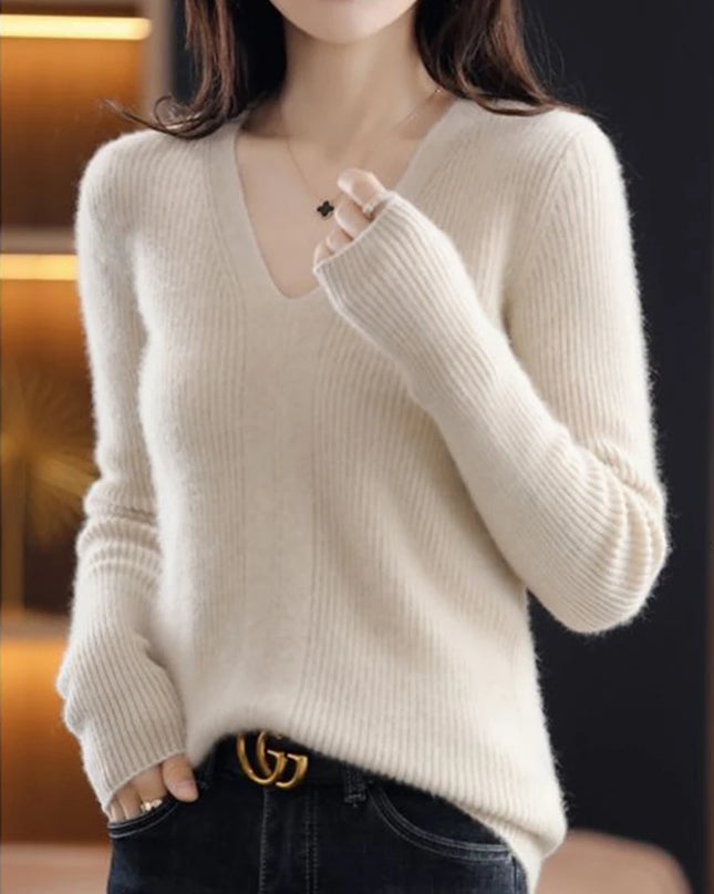 Knitted Basic Slim Pullovers Tops - VOLDRI