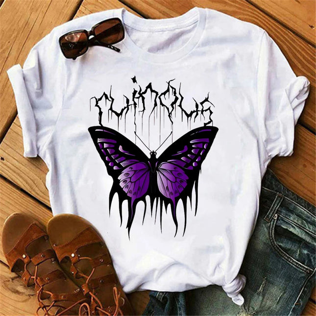 Butterfly Tree Print T-Shirt