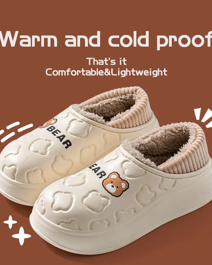 Waterproof cotton slippers