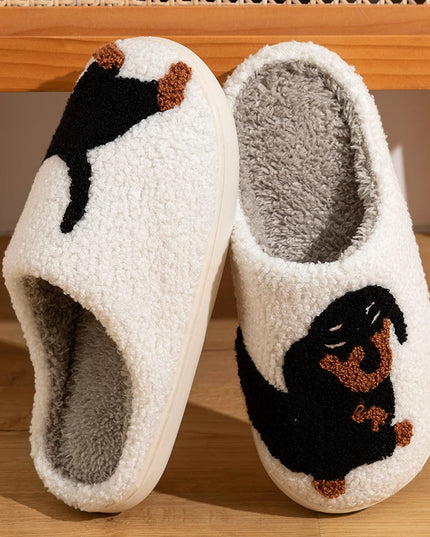 Cartoon Dachshund  Cotton Shoes