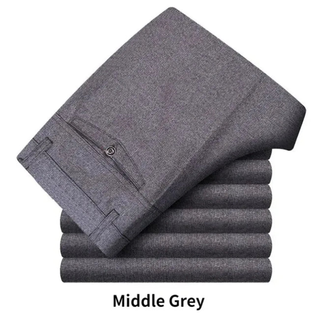 Men's Summer Thin Business Suit Pants Winter Autumn Thick Classic Fashion Casual Stretch Trousers Male Brand Clothes KOACUS -   | Stylish & Elegant Fashion by Voldri