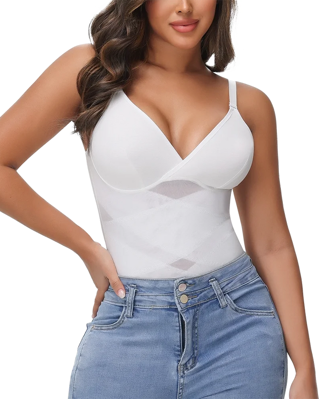 V Neck Shapewear Bodysuit - VOLDRI