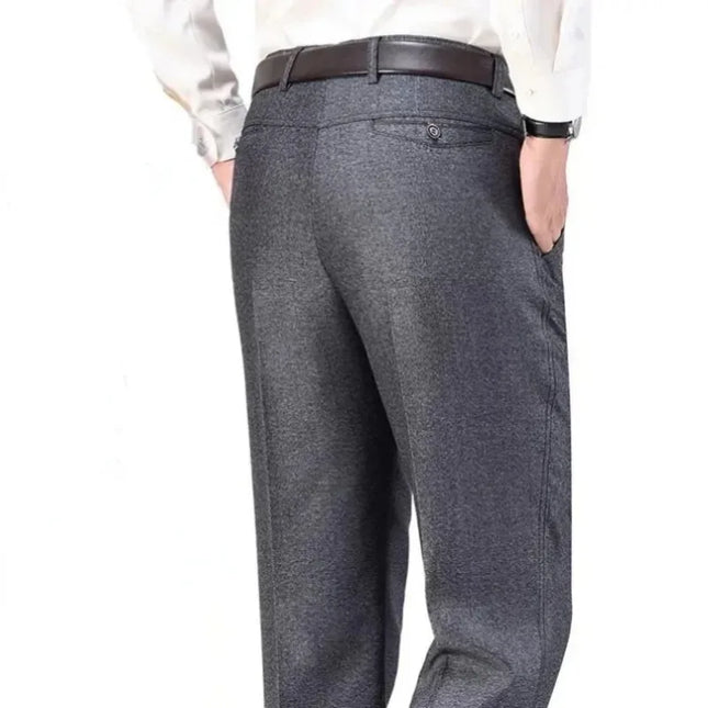 Voldri Men's Lightweight Business Pants - Gray & Black Casual Trousers -   | Stylish & Elegant Fashion by Voldri