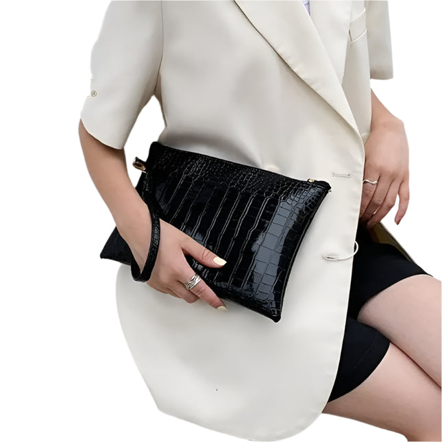 Mini Soft Crocodile Envelope Clutch - VOLDRI