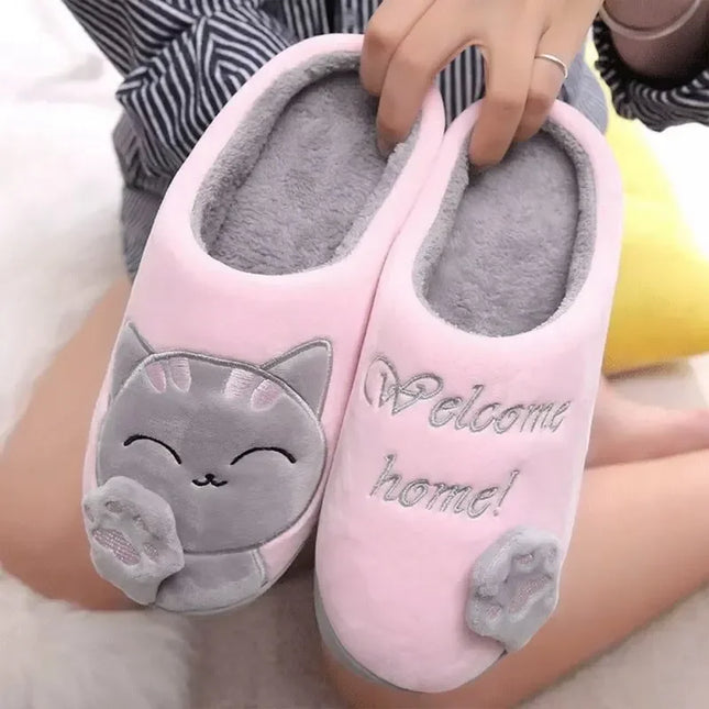 Cat  Furry Plush Slippers