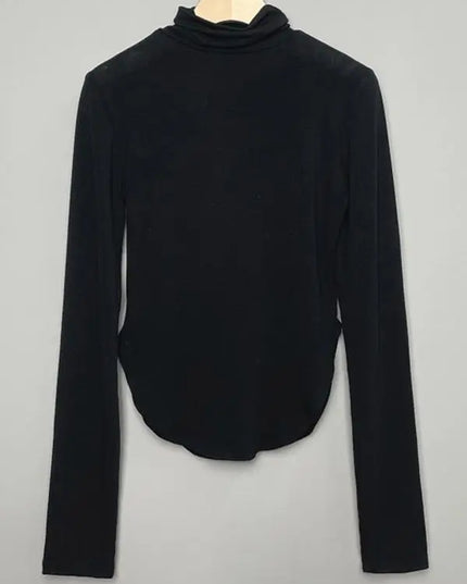 Turtleneck Long Sleeve Shirt - VOLDRI