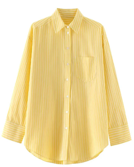 Vintage Striped Shirts Top - VOLDRI