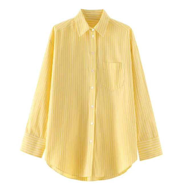 Vintage Striped Shirts Top - VOLDRI