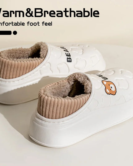 Waterproof cotton slippers