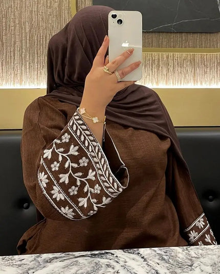 Elegant Embroidered Abaya