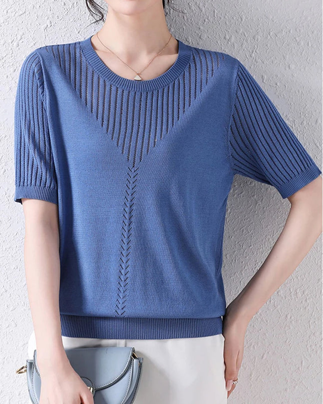 Classy Knit Tees Shirt - VOLDRI