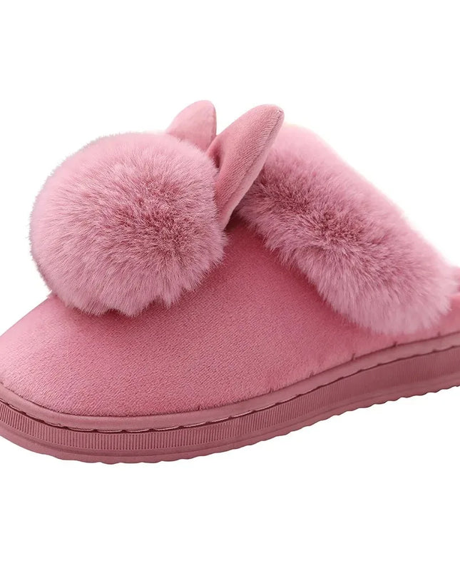 Fur Rabbit Fluffy Slippers