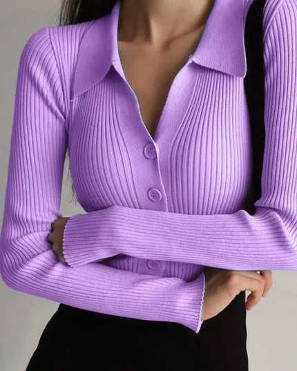 Sexy POLO Neck Sweater - VOLDRI