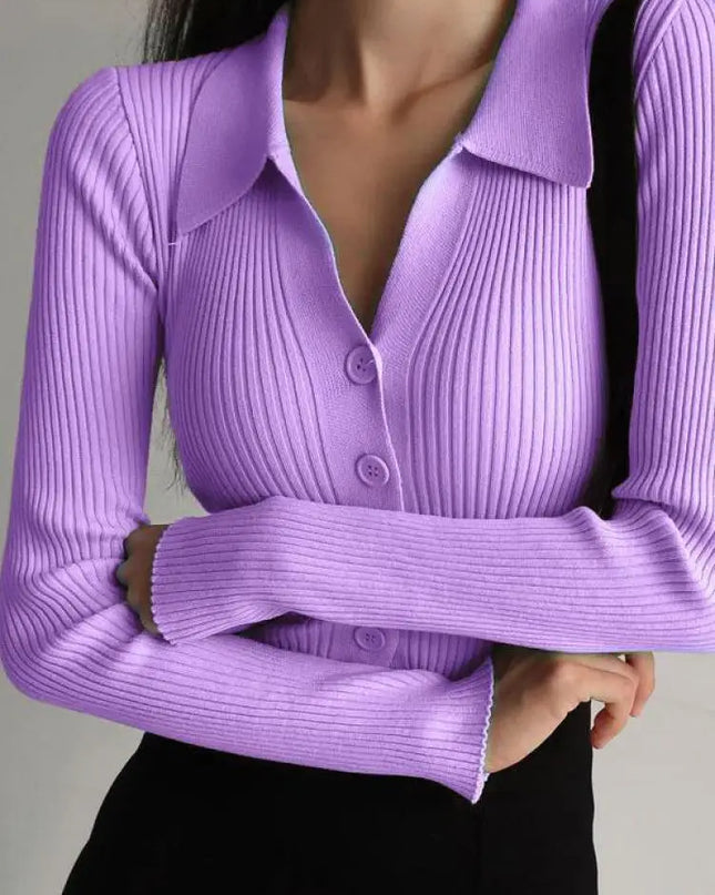 Sexy POLO Neck Sweater - VOLDRI