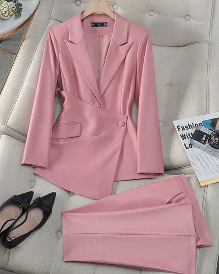 Pant Suit Apricot Blazer and Trouser - VOLDRI