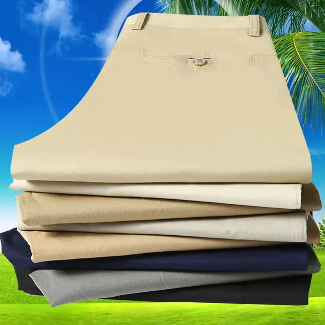Voldri 100% Cotton Men's Casual Trousers - High Waist, Straight Fit -   | Stylish & Elegant Fashion by Voldri