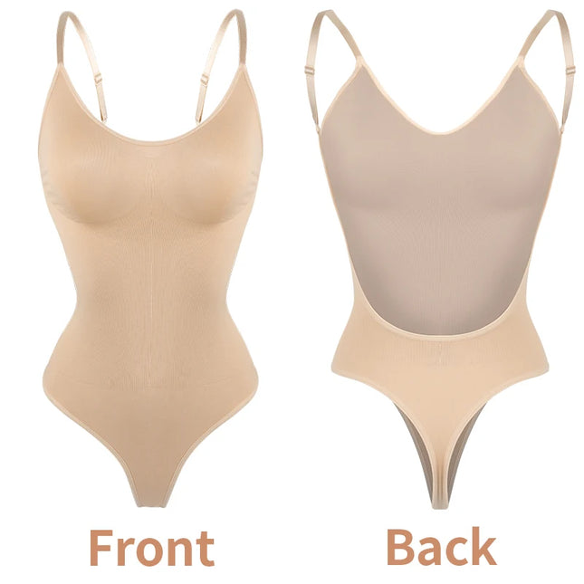 Low Back Bodysuit Tummy Control Shapewear - VOLDRI