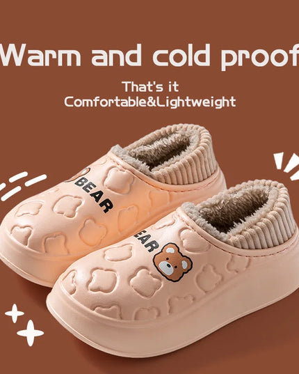 Waterproof cotton slippers