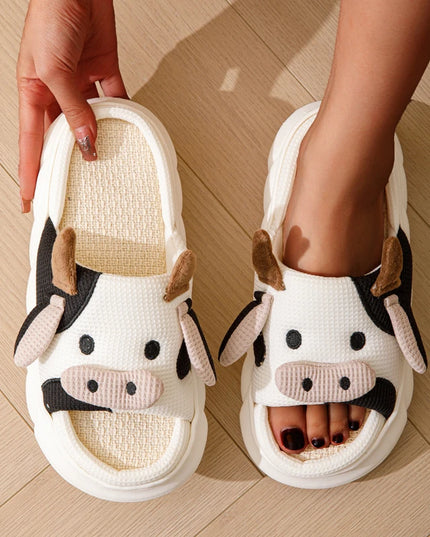 Cartoon Unisex Linen Slippers