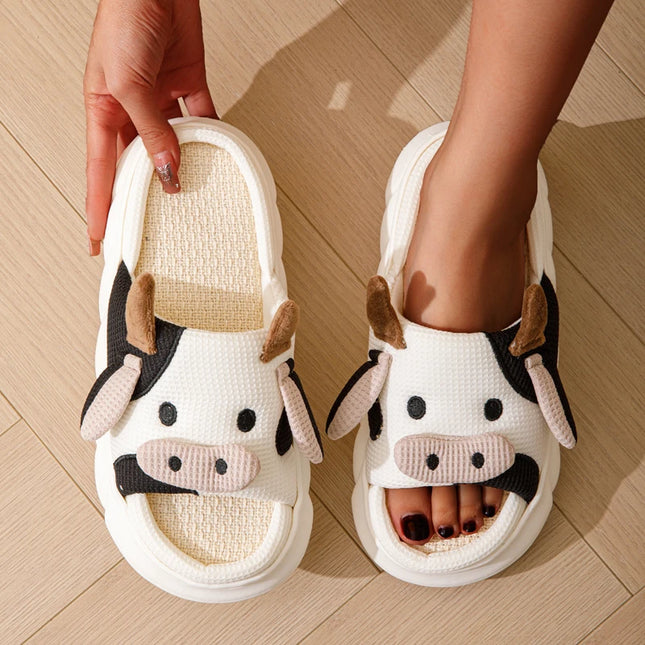 Cartoon Unisex Linen Slippers