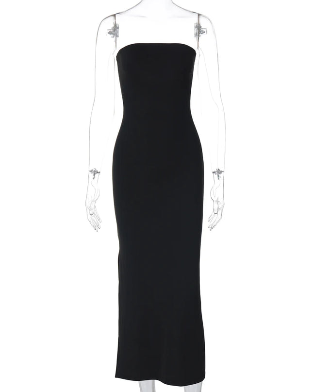 Strapless Bodycon Long Dress - VOLDRI