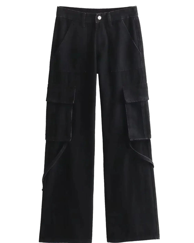 Denim Flare Trousers pants - VOLDRI