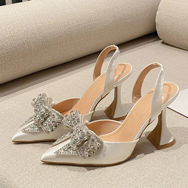 Sequined Crystal Bowknot  Sandal - VOLDRI