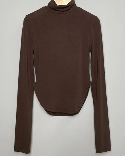 Turtleneck Long Sleeve Shirt - VOLDRI