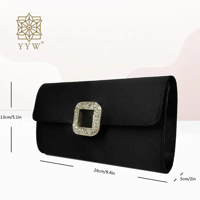 Satin Envelope Clutch Handbag - VOLDRI