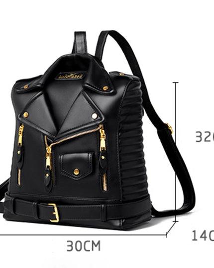 Punk Leather Backpack - VOLDRI