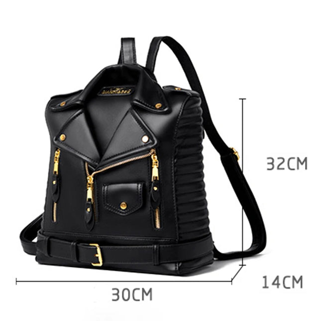 Punk Leather Backpack - VOLDRI