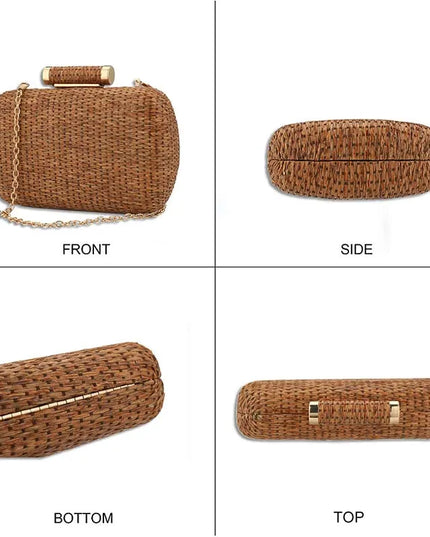 Straw Summer Clutch Bag - VOLDRI